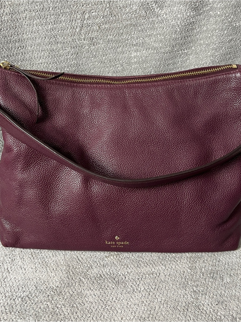 kate spade Deep Plum larchmont Riley satchel Leather Shoulder Bag